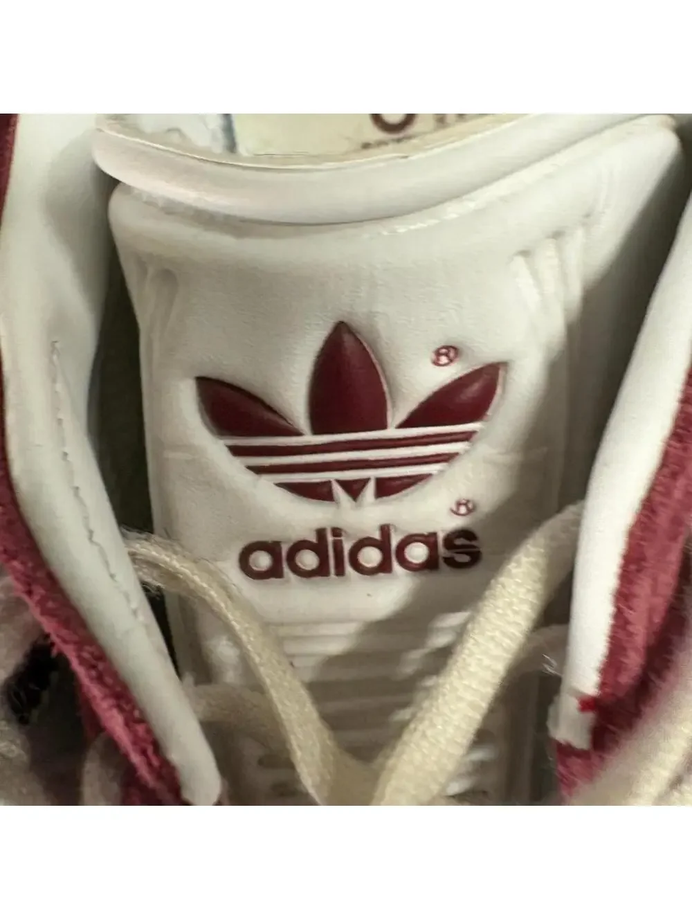 Adidas Gazelle Burgundy Suede Mens Size 13 Maroon White B41645 Low Top Sneakers